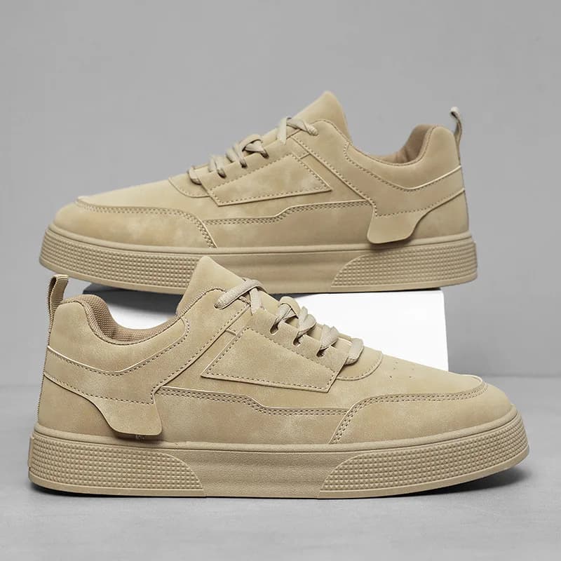 Scarpe casual da skateboard da uomo in pelle Scarpe da ginnastica da corsa con piattaforma Scarpe da tennis leggere e traspiranti Scarpe sportive