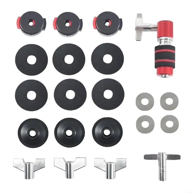Premium Drum Felt Pad Set Essential Drumming Equipment Pack With Essential Accessories Like Pedal Clutch And Drum
