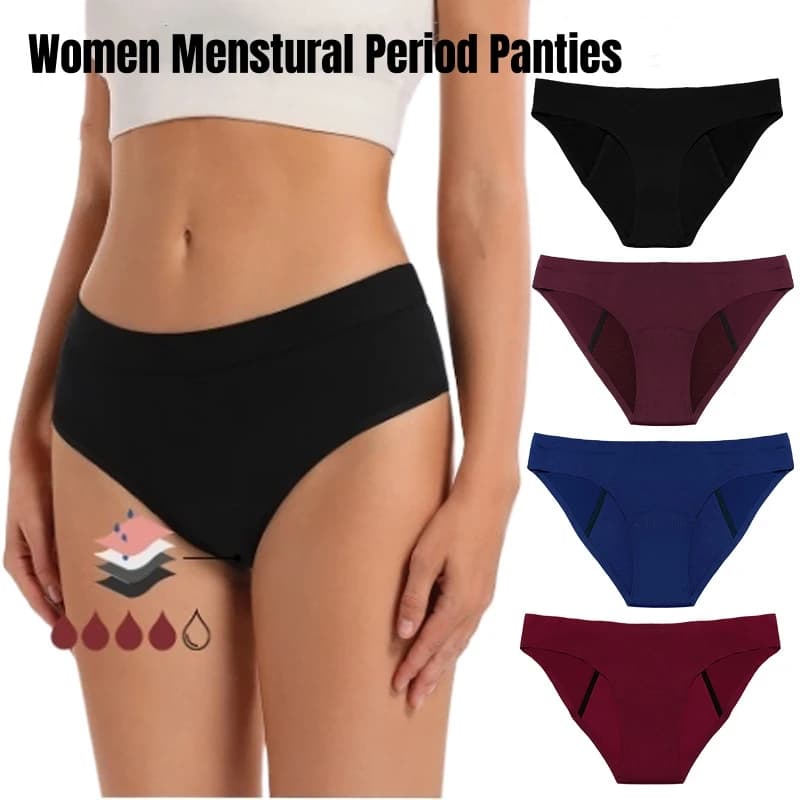 Leakproof Mid-Rise Traspirante Donne Menstural Periodo Mutandine Incontinenza Biancheria Intima Super Assorbimento Slip Donna Dropshipping