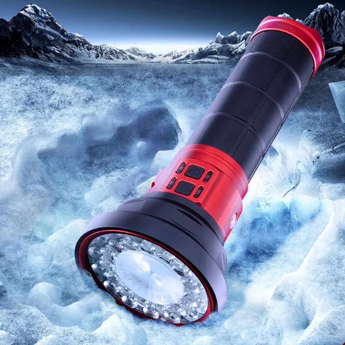 High Power LED Flashlights 30LED+1LEP Searchlight Lights Multifunctional Power Bank for Camping,Hiking,Self Defense