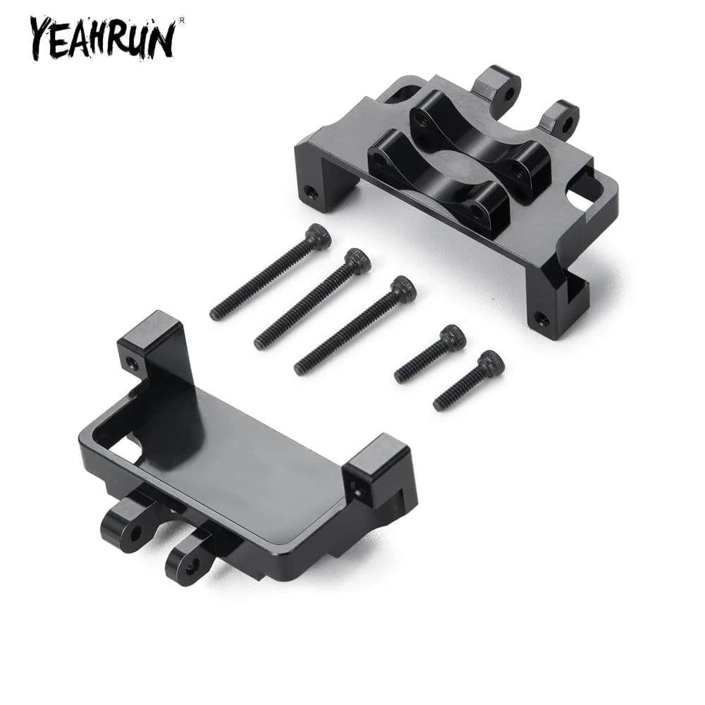 YEAHRUN 1Set supporto per staffa di montaggio Servo in metallo nero adatto per Axial SCX24 1/24 RC Crawler Car Upgrade Parts