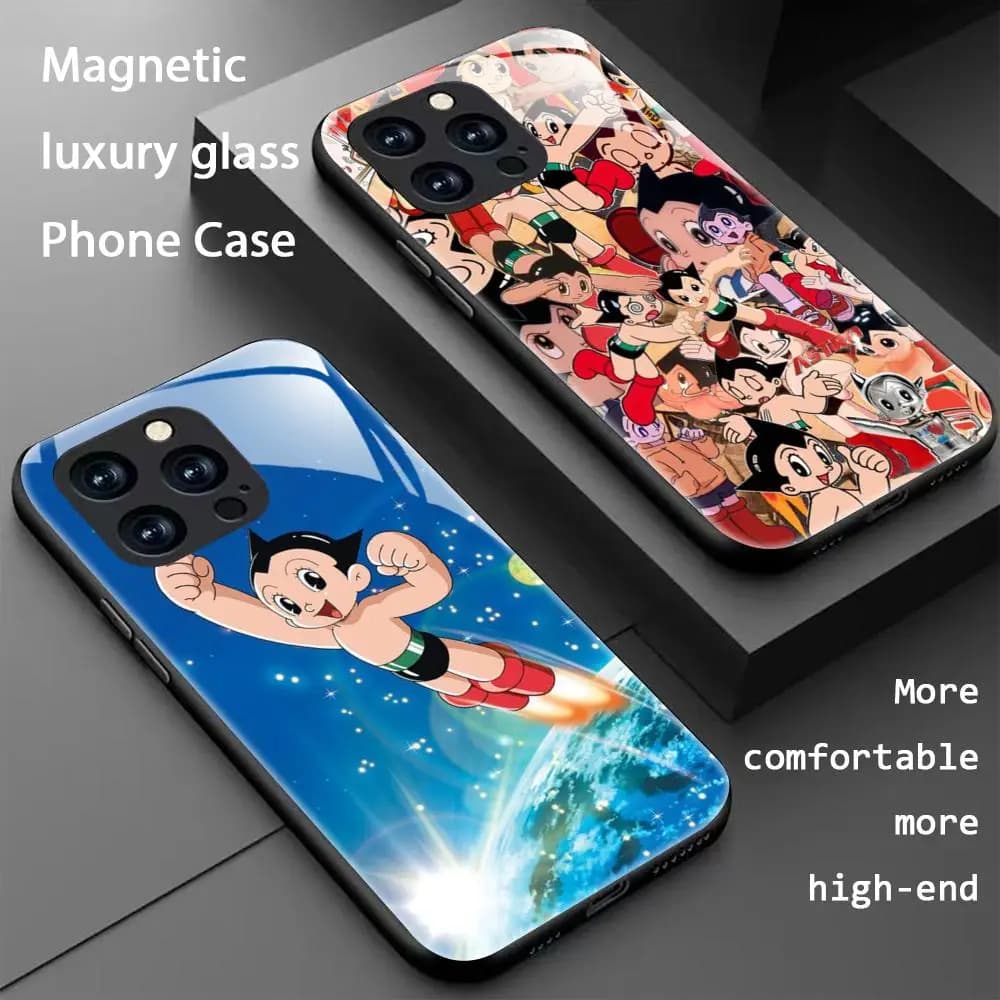 A-AstrO Boy Classic JP Anime Phone Case For iPhone 17 16 15 14 13 12 11 X XR XS 8 Plus Mini Pro Max Glass Magnetic Phone Case