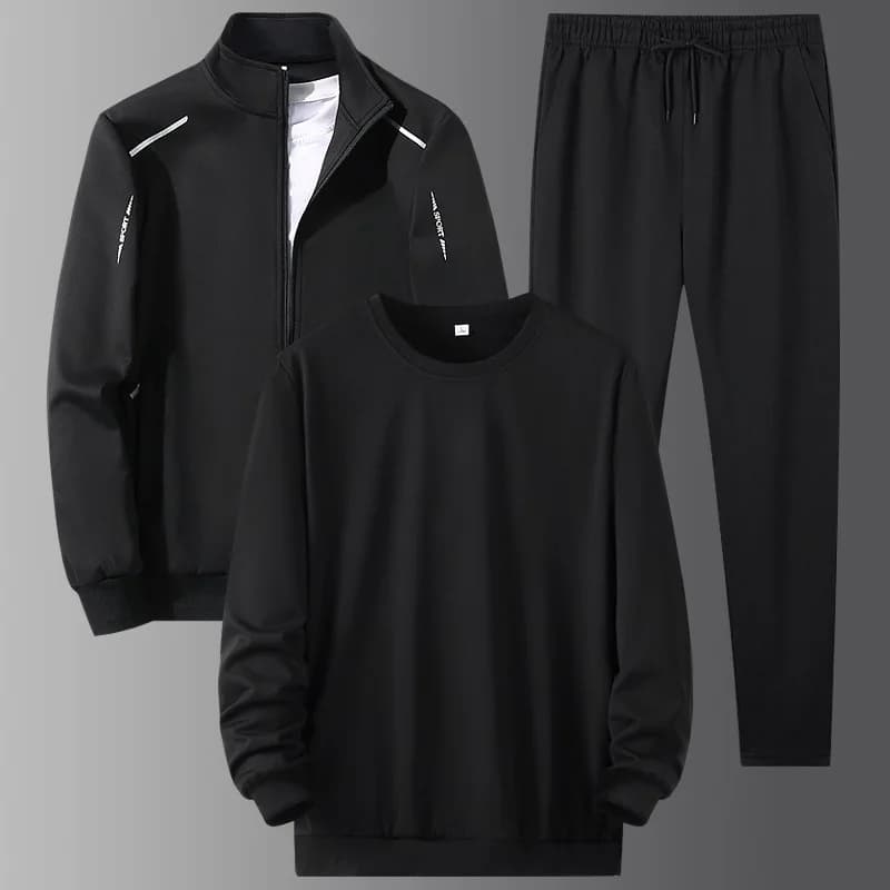 Cardigan Zipper Outerwear Men Sets Pullover Tops Spliced Pencil Pants Ankle Length Skinny Sports Pockets Casual 2025 Autumn