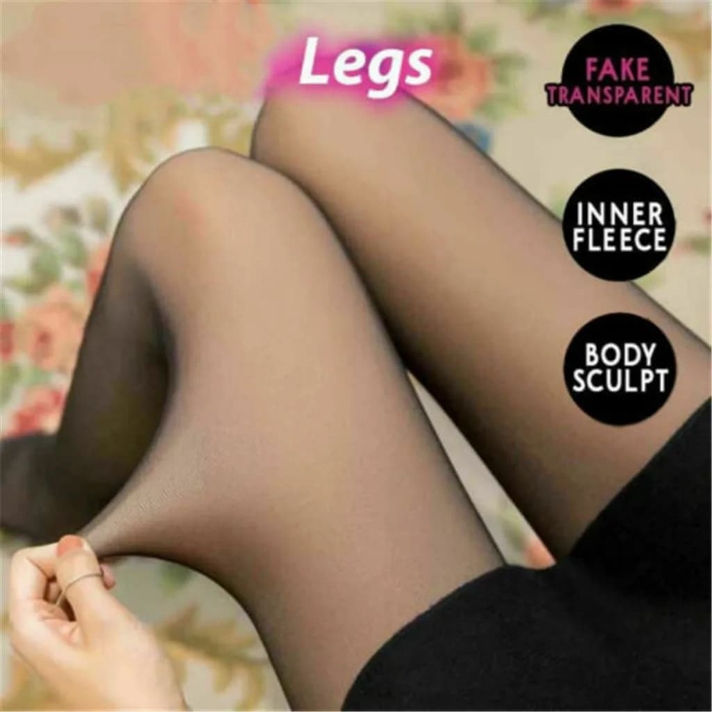 Collant invernali caldi calze collant in pile da donna calze termiche a vita alta pantaloni isolati Leggings traslucidi finti collant