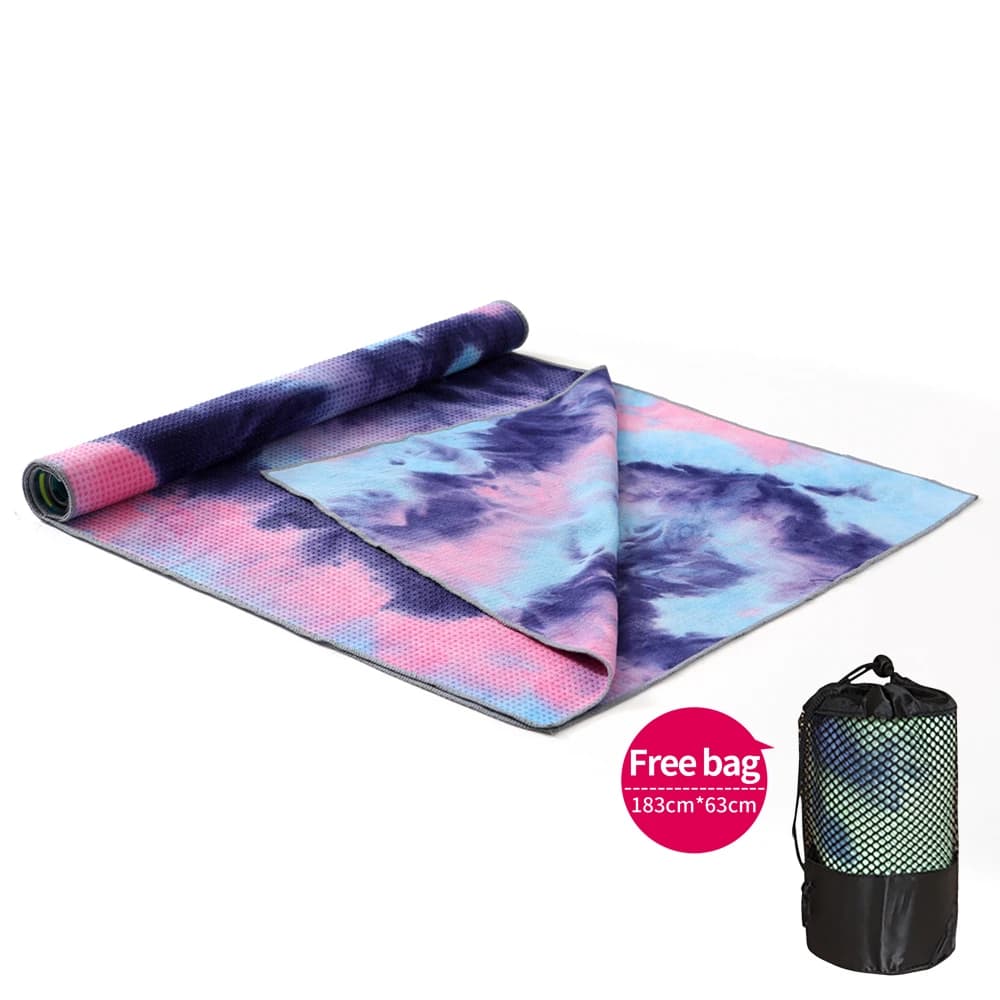 Tappetino da Yoga stampato coperta da Fitness antiscivolo assorbente del sudore pieghevole portatile Pilates esercizio asciugamano da viaggio sportivo 183*63 CM