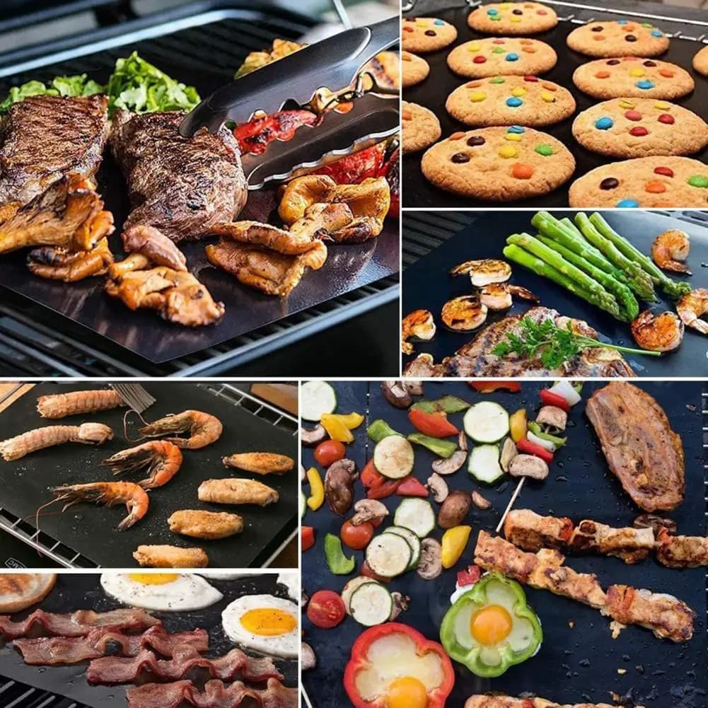 Electric Oven Liner 2/4pcs Non-stick Oven Liner Set Heavy Duty Heat Resistant Stove Protector Reusable Drip Mat for Electric Gas