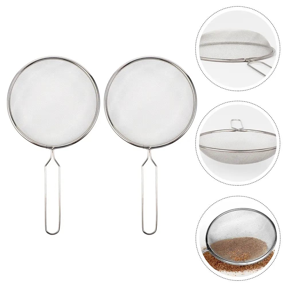 Set di 2 Pale per Pulizia Terrario, Rete Filtrante in Acciaio Inox, Strumento per Pulizia Rettili, Filtro Sabbia Riutilizzabile, Accessori per Animali