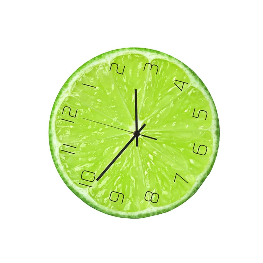 Orologio da parete silenzioso in acrilico con motivo a calce stampato UV per soggiorno, camera da letto, ufficio, decorazione per la casa, creativo e silenzioso.