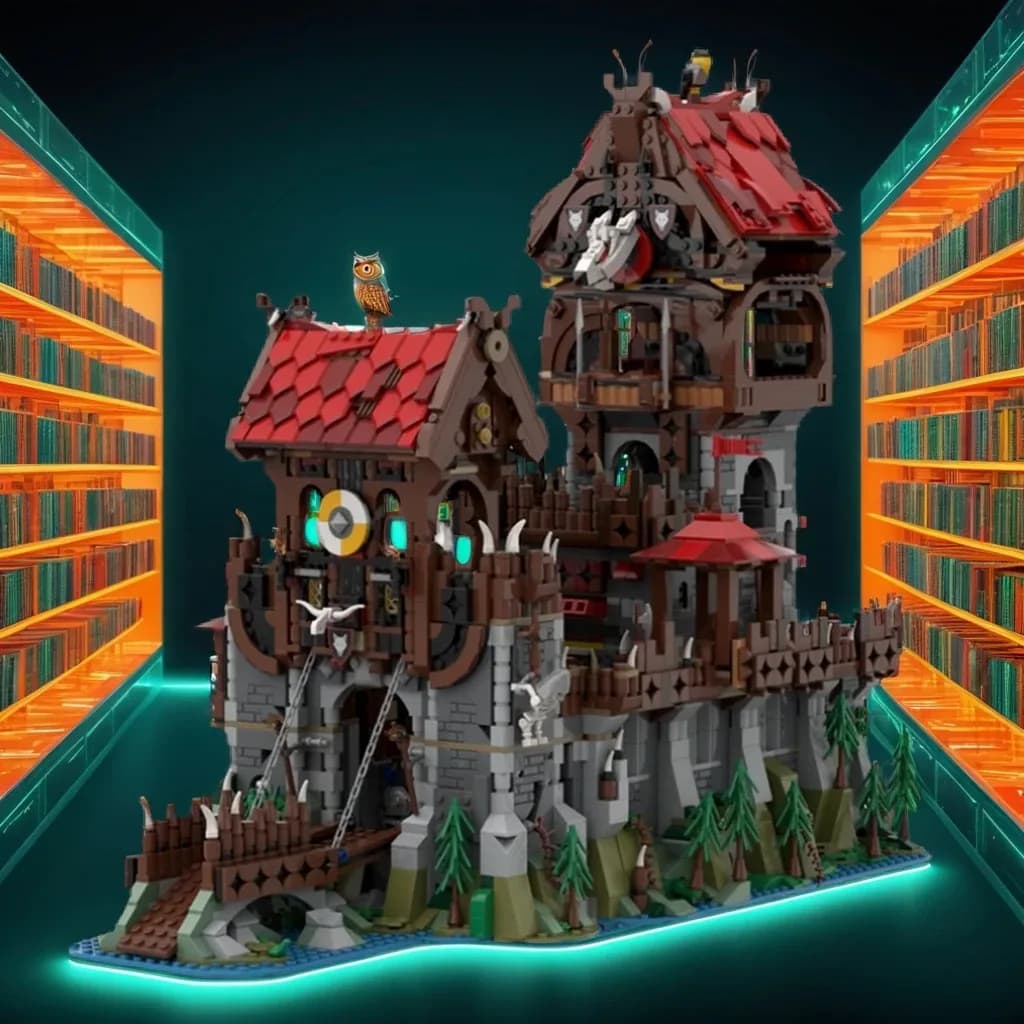 4916pcs MOC Wolfpack Tower Medieval Ship Classic Castle Fortress Model Building Blocks DIY Art Set Mega Mini Large Hero Toy Gift