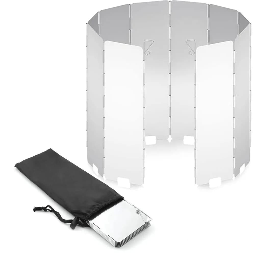8/10/12/14/16 Piastre Stufa Windshield Aluminum Alloy Stove Wind shield with bag with coulisse for camping burner Windproof screen