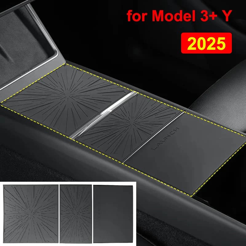 Per Tesla Model Y Juniper 2025 Launch Model 3+ Highland Console centrale Pannello adesivo Anti-graffio Pad Bracciolo Copertura protettiva