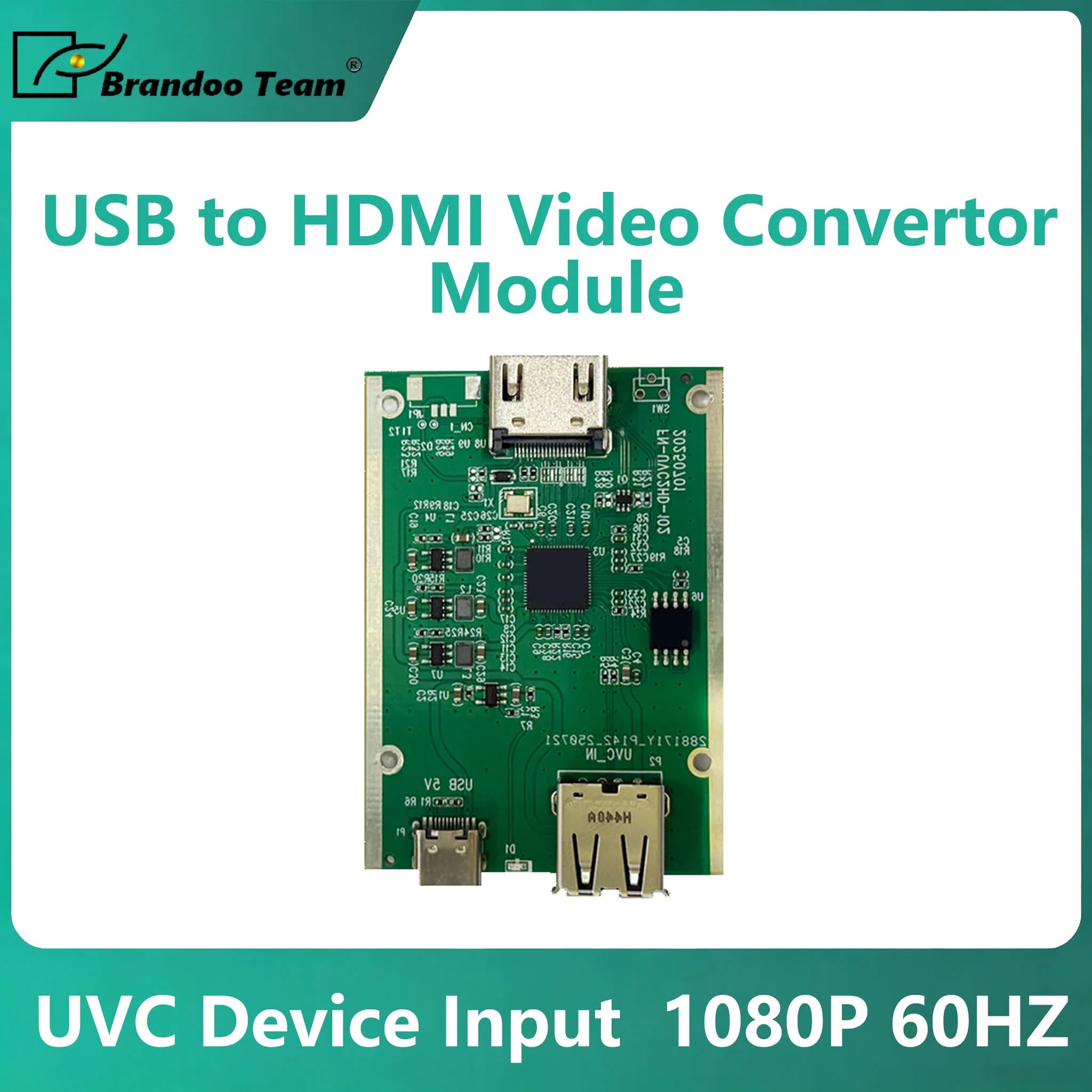 USB to HDMI 1080P Video Convertor Module MJPEG USB Camera 60HZ Resolution for Converting USB to HDMI Signal for Camera