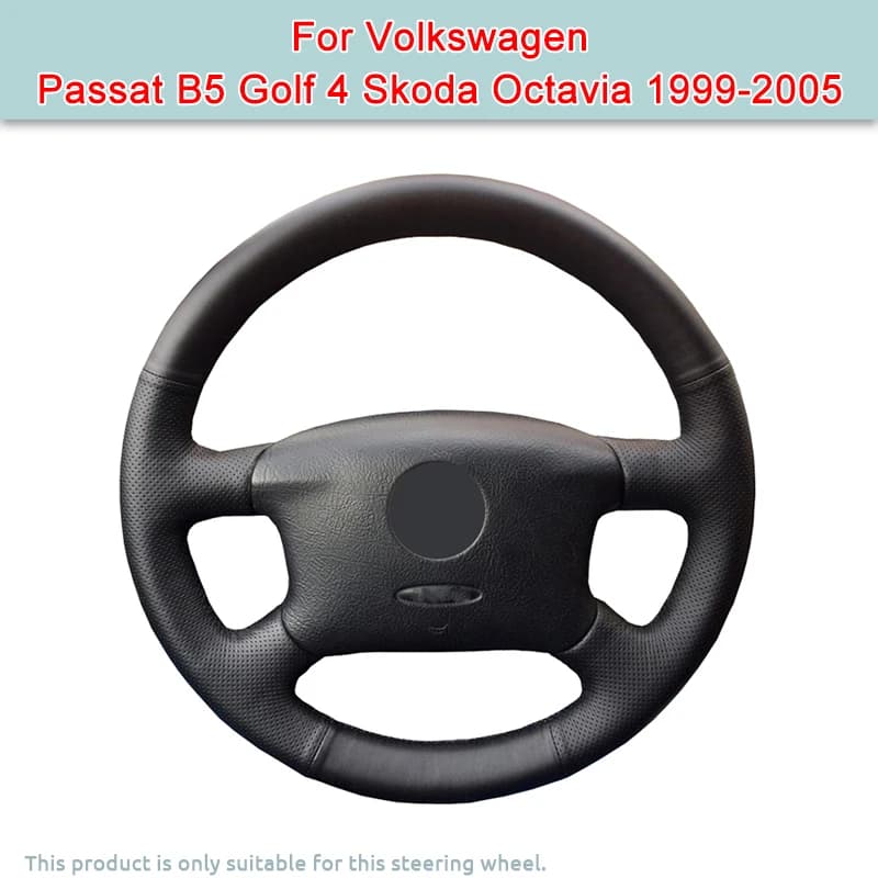 Coprivolante per auto in pelle Napa fai da te per Volkswagen VW Passat B5 1996-2005 Golf 4 1998-2004 Seat Alhambra Skoda Octavia