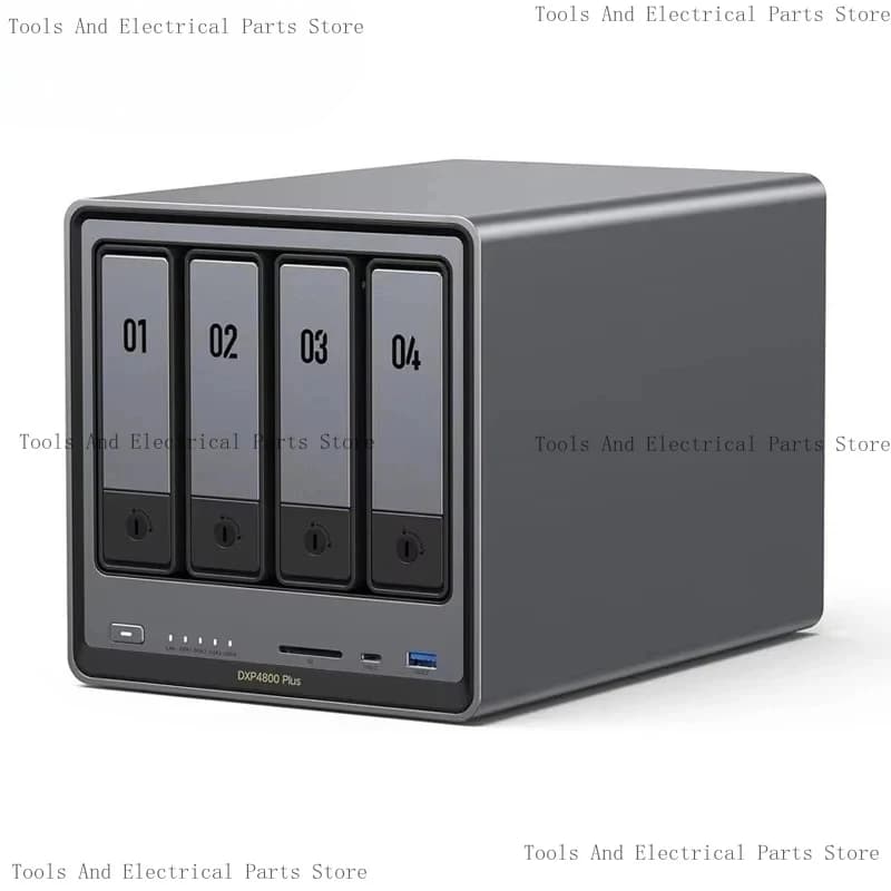 DXP4800 Plus NAS Desktop a 4 Bay con CPU Pentium Go-Ld 8505 5 Core, Archiviazione Collegata 4K 60Hz (Senza Dischi)