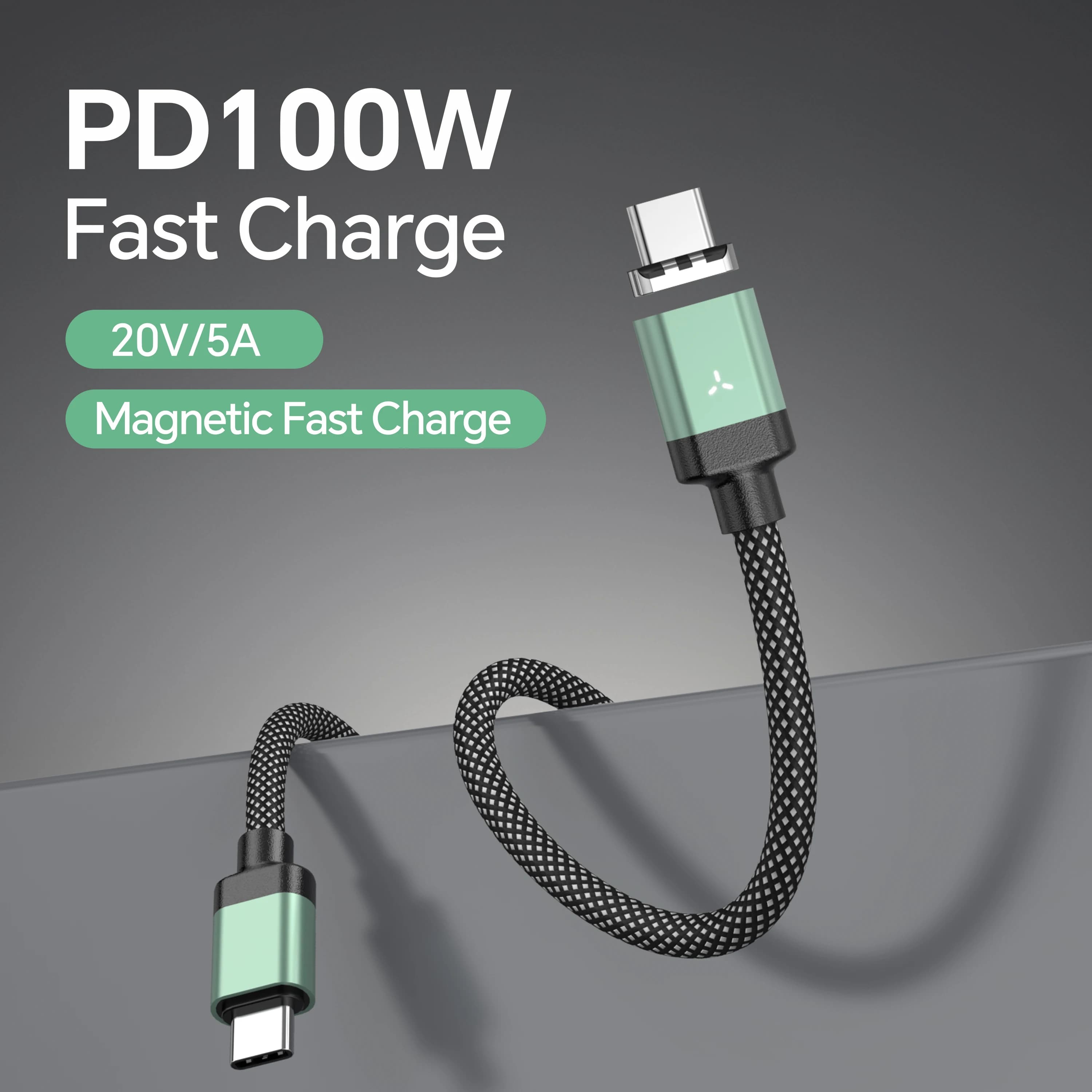 Cavo USB Tipo C Magnetico da 100W, Cavo di Ricarica Rapida 5A per Xiaomi Samsung iPhone - Cavo Caricatore Universale per Telefoni Cellulari