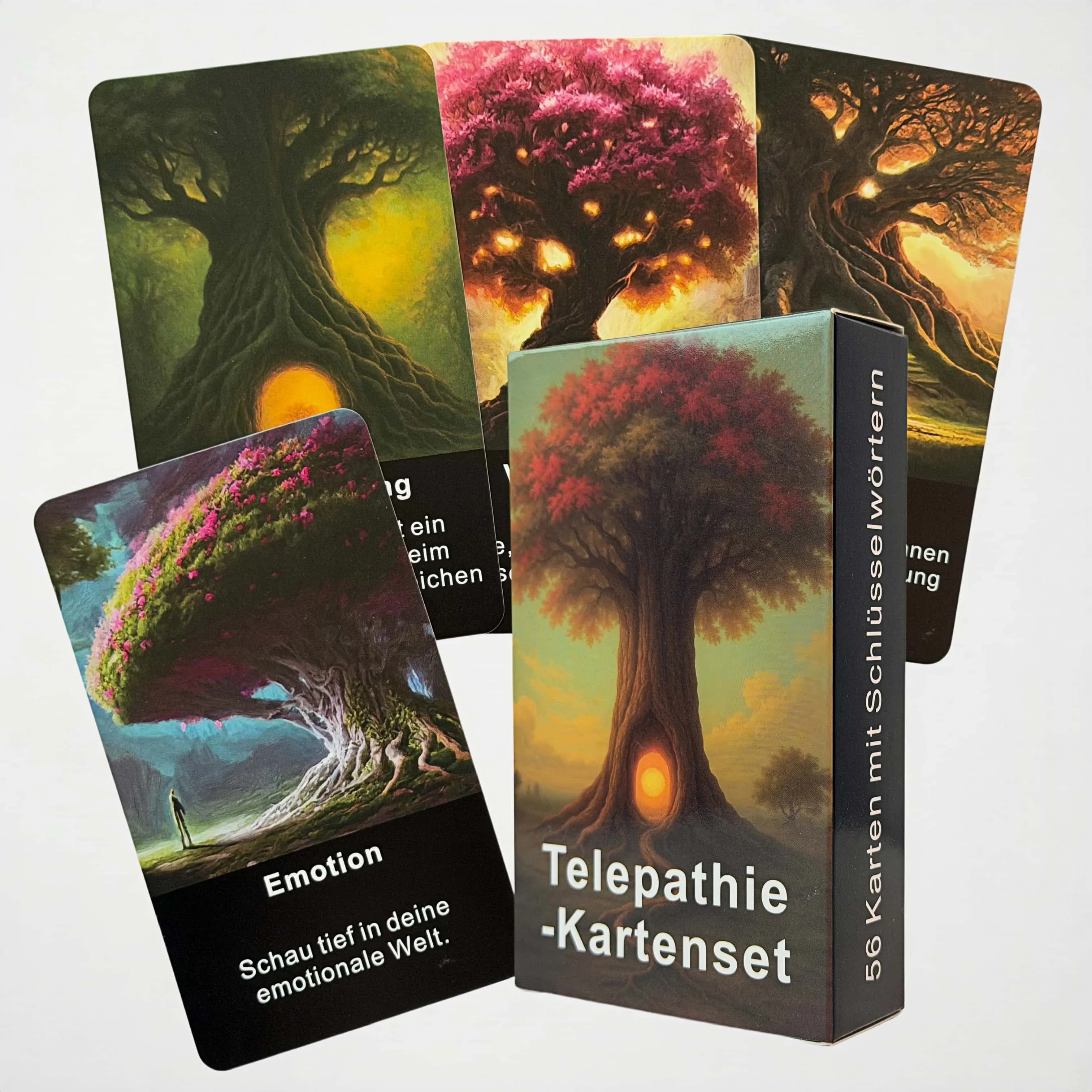 Carte Oracolo della Telepatia Tedesca, Serie Tarocchi, Set di 56 Carte con Chiavi Chiave, Regalo per Meditazione e Guarigione, Strumento per la Connessione dell'Anima