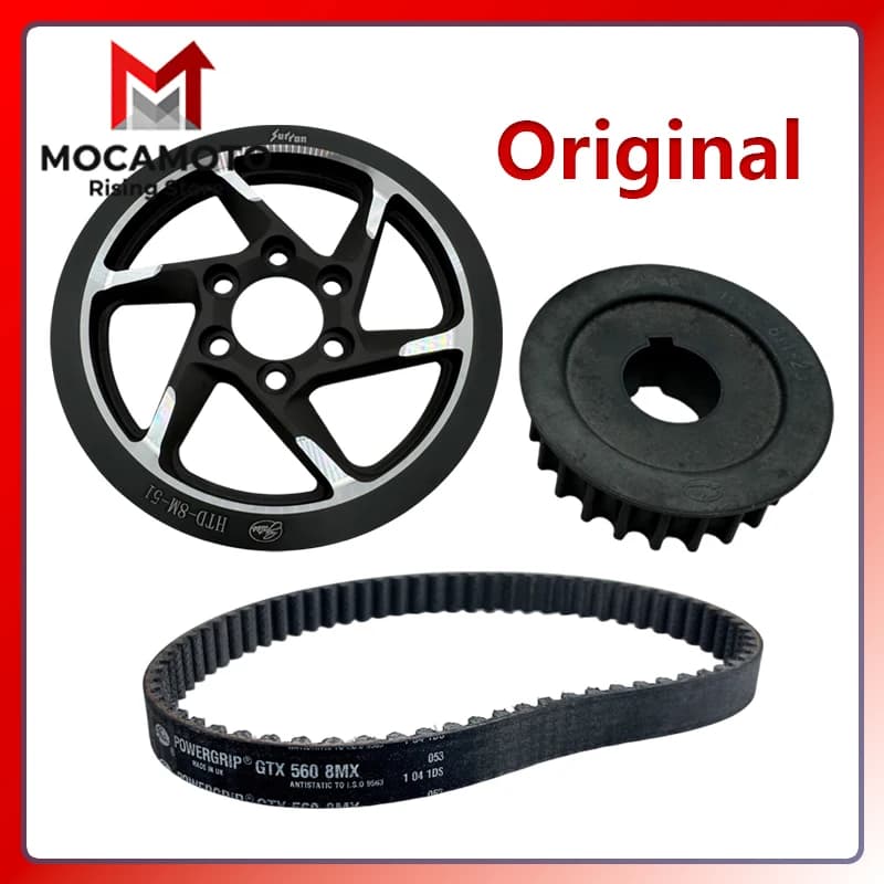 For SUR Ron Light Bee X S Segway X260 E-Bike Original Surron Drive Belt & Front Wheel Pulley & Rear Pulley Gear Kit