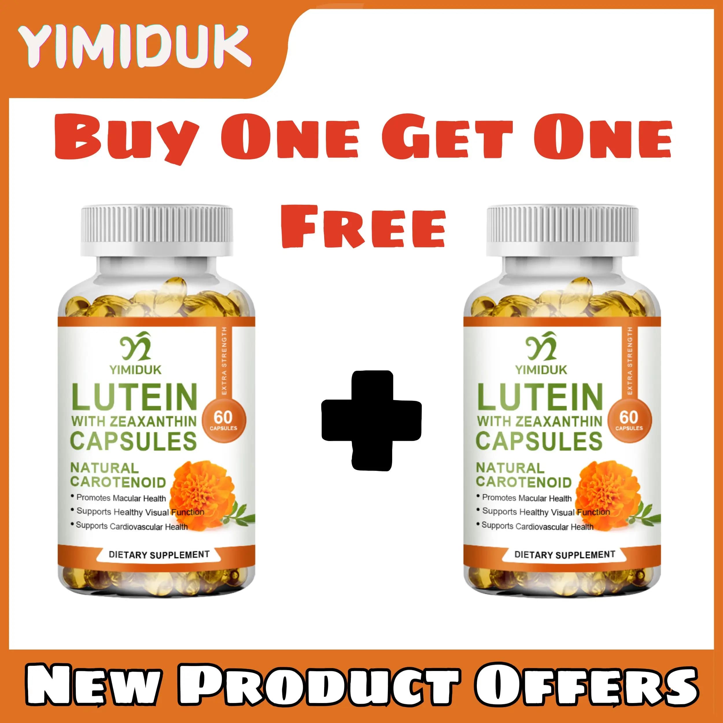 Supplement of lutein and zeaxanthin - Vitamins for adult eyes Health of eyes for eyes, Alleviates eye fatigue, dryness, yellow spots
