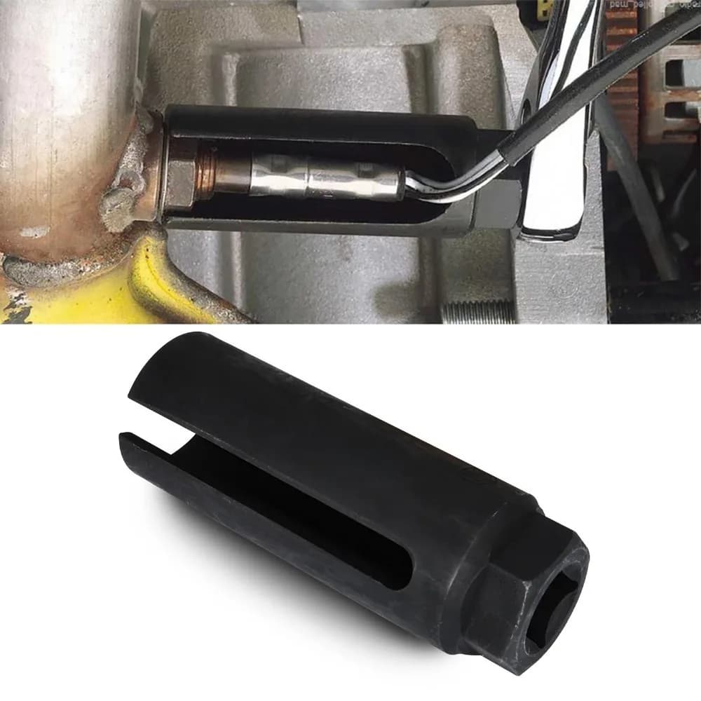 Kit Chiave a Bocca Stretta da 22mm per Sensore di Ossigeno, Attrezzo per Auto con Attacco da 1/2 Pollice, Fessura da 8mm, Acciaio CR-V