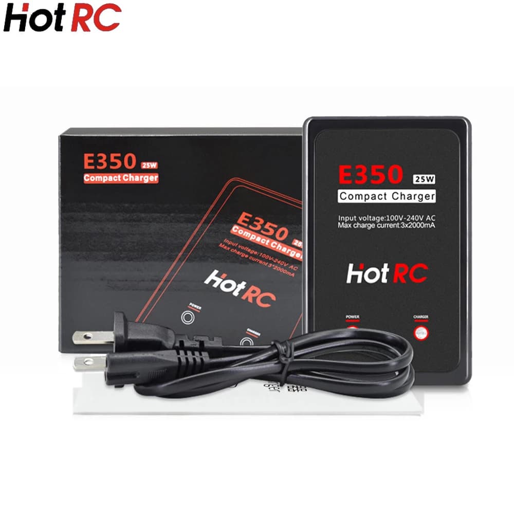 HotRC IMAX B3 10W/20W Lipo Battery 7.4V/11.1V Balance Charger 110V-240V Compact Charging EU US Plug Power Cable Warning