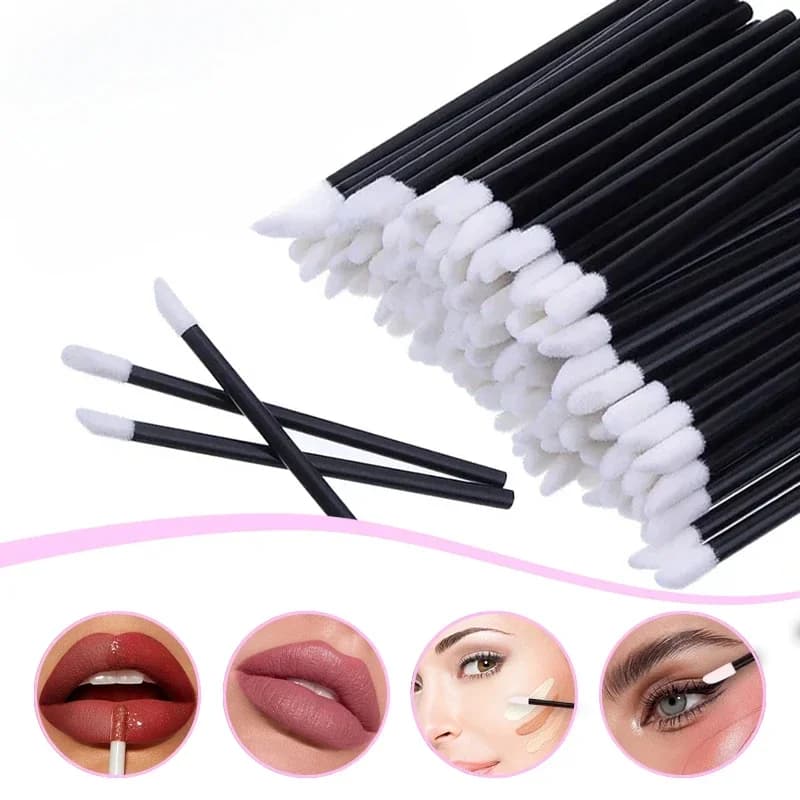 50Pcs Disposable Lip Brush Eyelash Extension Makeup Brushes Lash Extension Mascara Applicator Lipstick Wands Cosmetic Tools