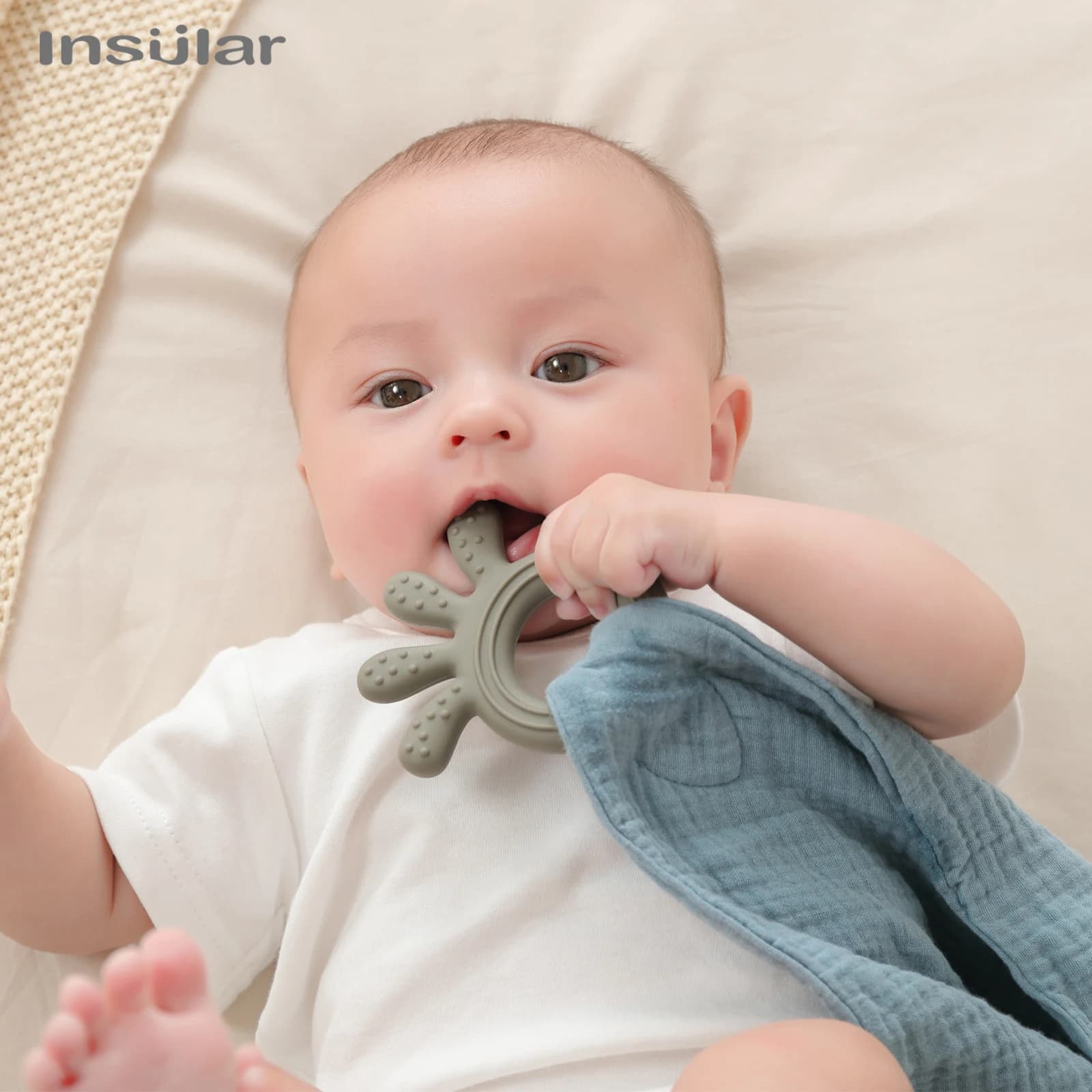 Bambino Succhietto Placare Asciugamano Bavaglino Morbido Mussola di Cotone Bambola Massaggiagengive Bambini Comfort Dormire Allattamento Coccole Coperta Giocattoli Doccia Regali