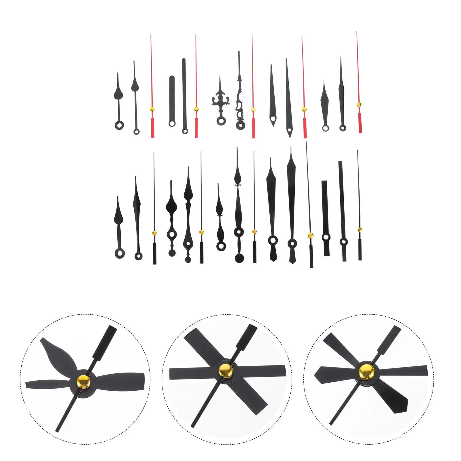 10Sets Clock Hands Kit with Movement Mute Clock Mechanism Replacement for Wall Clocks Premium Durability Easy Install Minimalist