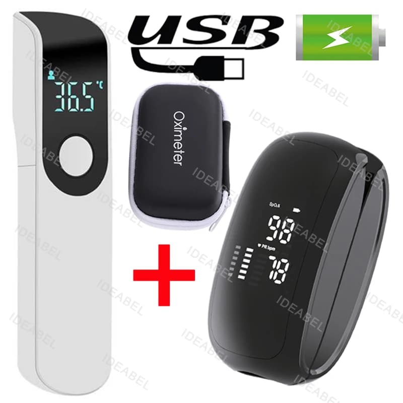 Rechargeable Pulse Oxymeter with fingertips Medical Pulse Oxygen Saturation Monitor in Blood Digital LED Display Child