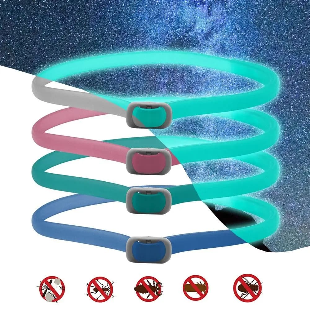 Collare anti-smarrimento anti-zanzara regolabile per cani e gatti Collare riflettente luminoso per pulci e zecche
