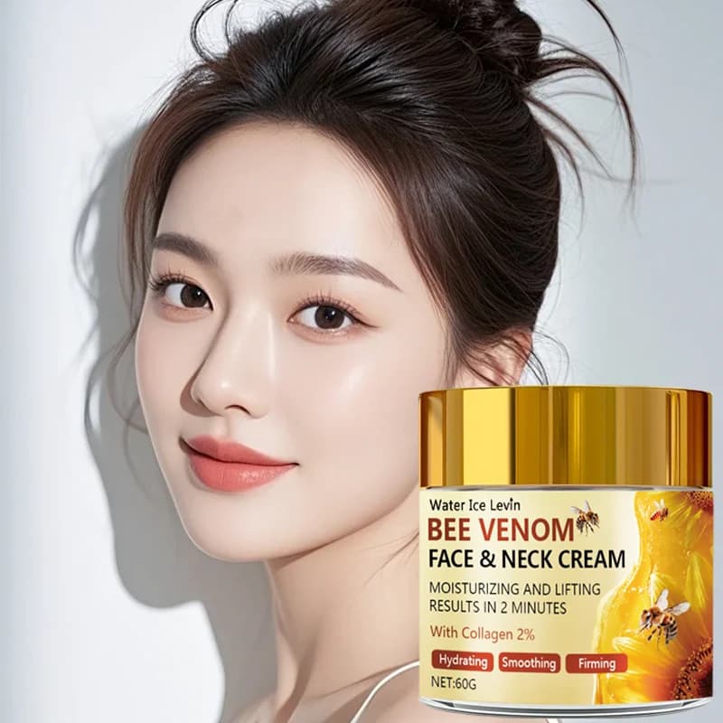 Stick per la cura del viso e del collo al veleno d'api, crema idratante all'essenza rassodante beige chiaro, vitamina E e acido ialuronico, beige chiaro liscio e rassodante, adatto a tutti i toni della pelle