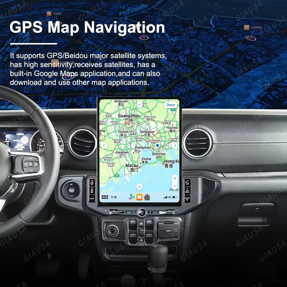 16.2 "4K Schermo Android 14 Wireless Carplay Multimediale Per Jeep Wrangler 3 JK 2018 2019 2020 2021 2022 Multimediale di Navigazione GPS