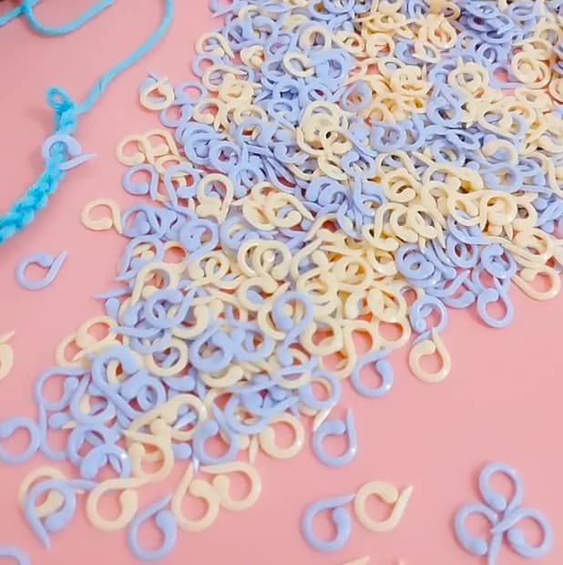 100PCS Knitting Crochet Markers Stitch Needle Clip Markers Ring Sewing Accessories for DIY Weaving Knitting Tools
