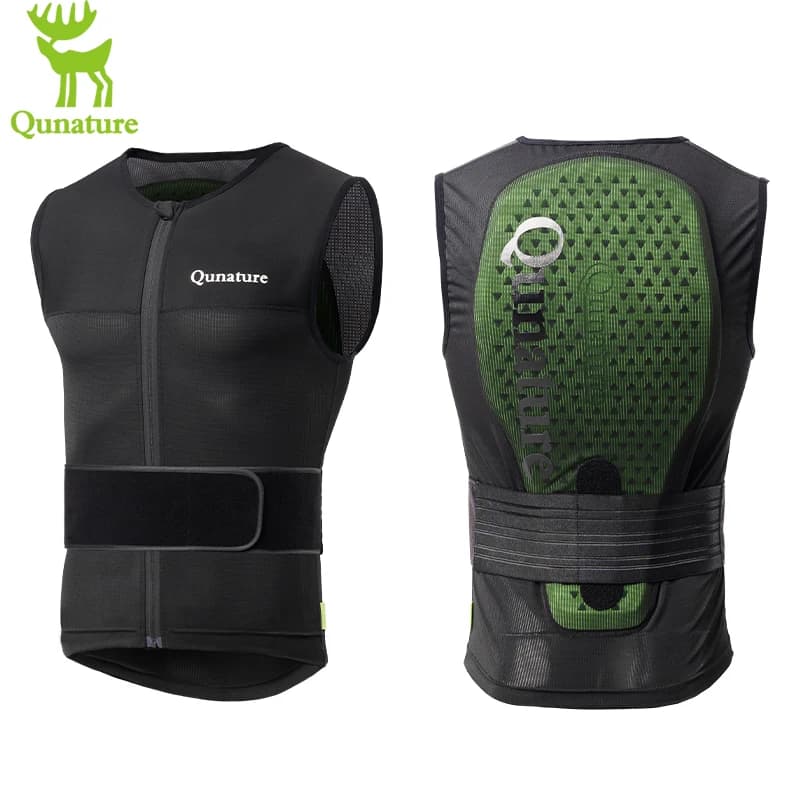 Gilet da sci Qunature Gilet di protezione per la schiena per sport all'aria aperta per adulti Imbottitura ESA ispessita allargata Gilet da snowboard traspirante per uomo donna