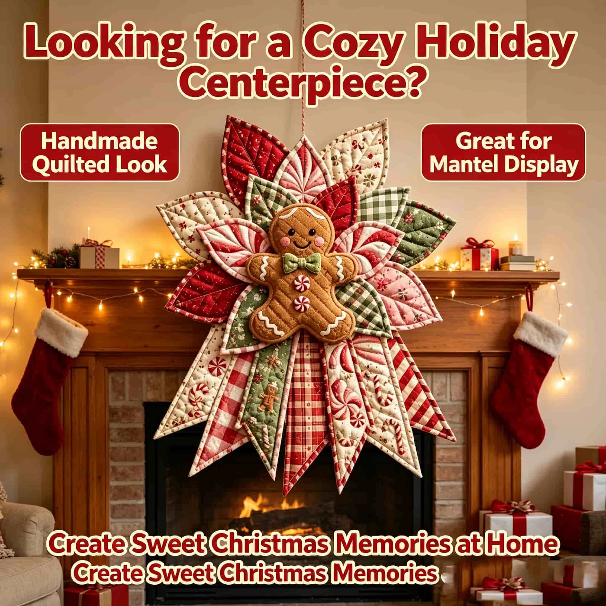 Highland Cow Quilt Bow DIY Sewing Kit Pre-Cut Fabric Complete Supplies Handcraft Front Door Ornament Farmhouse Home Seasonal