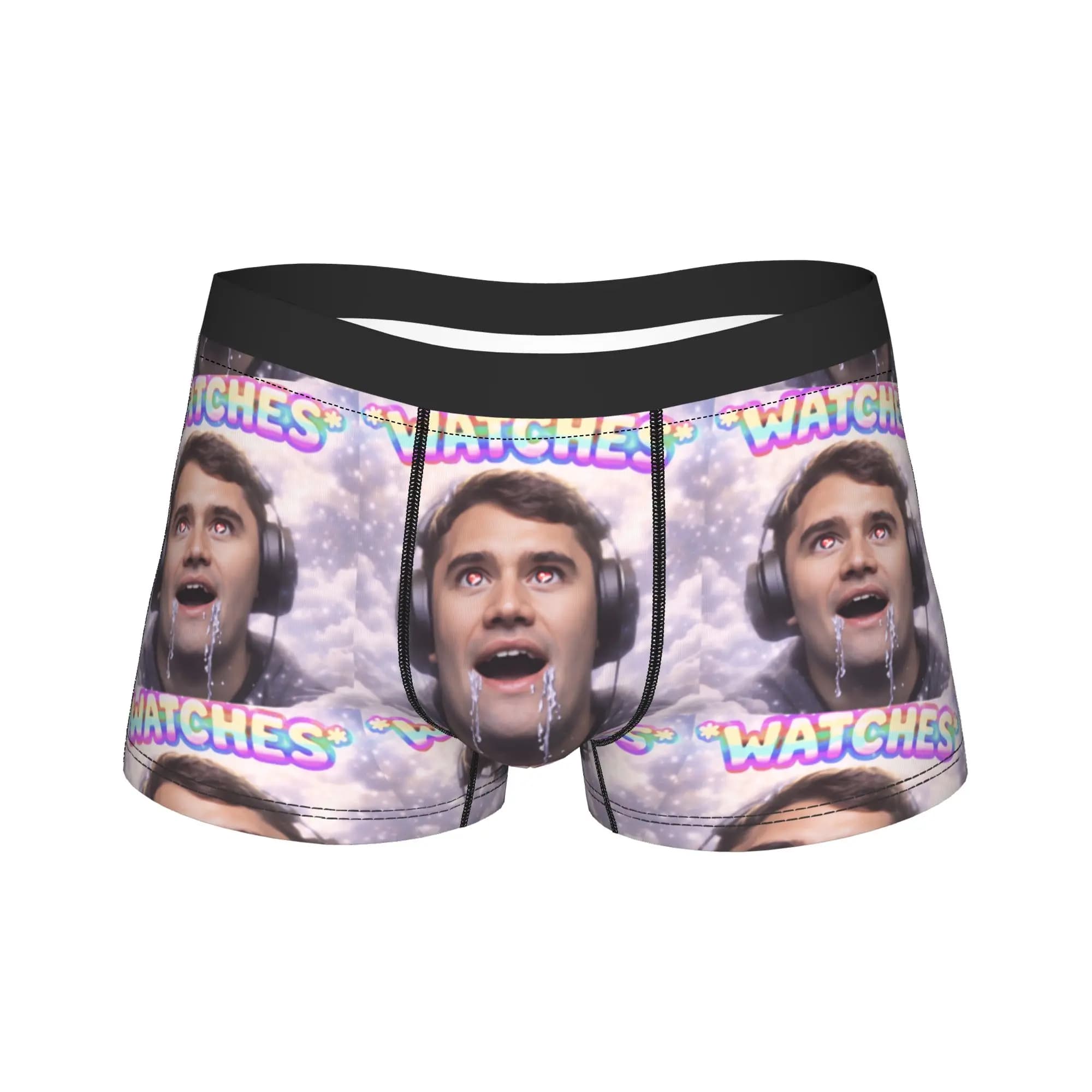 Charlie Kirk Watches Underwear Elastic Underpants Custom DIY Boxer Brief For Male Pouch Plus Size Trunk