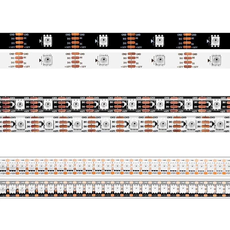 SK6812 Striscia LED RGBW 4 in 1 Simile WS2812B 1m 5m 30 60 144 LED Luci LED RGBWW indirizzabili individualmente IP30 65 67 5V12V
