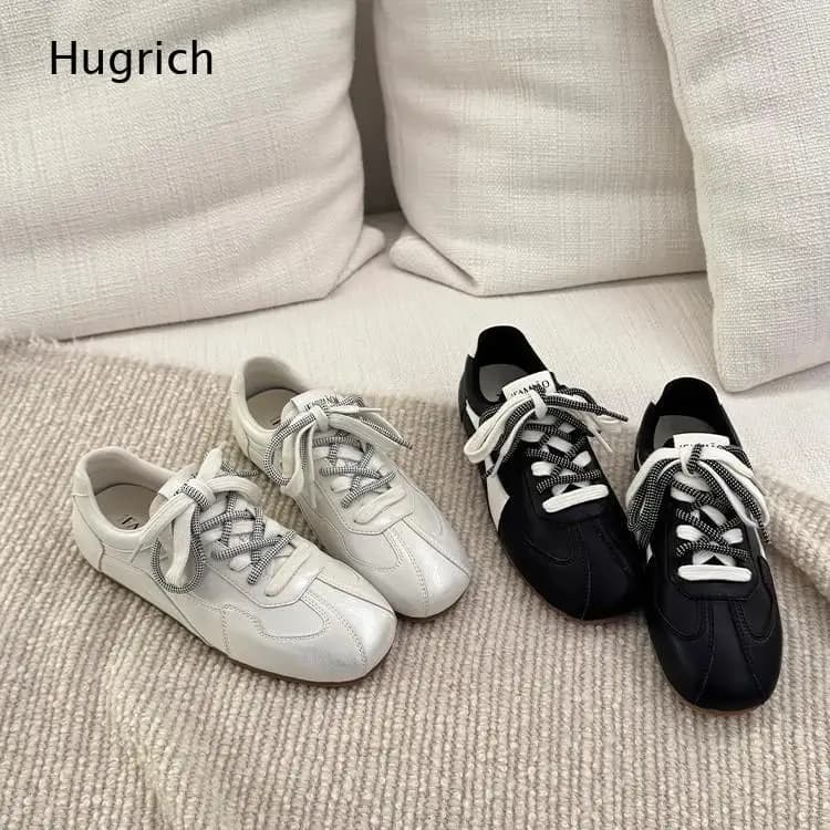 Vintage Inspired Low Top Sneakers Women S Classic German Trainer Style With Two Tone Laces For Casual Daily Wear