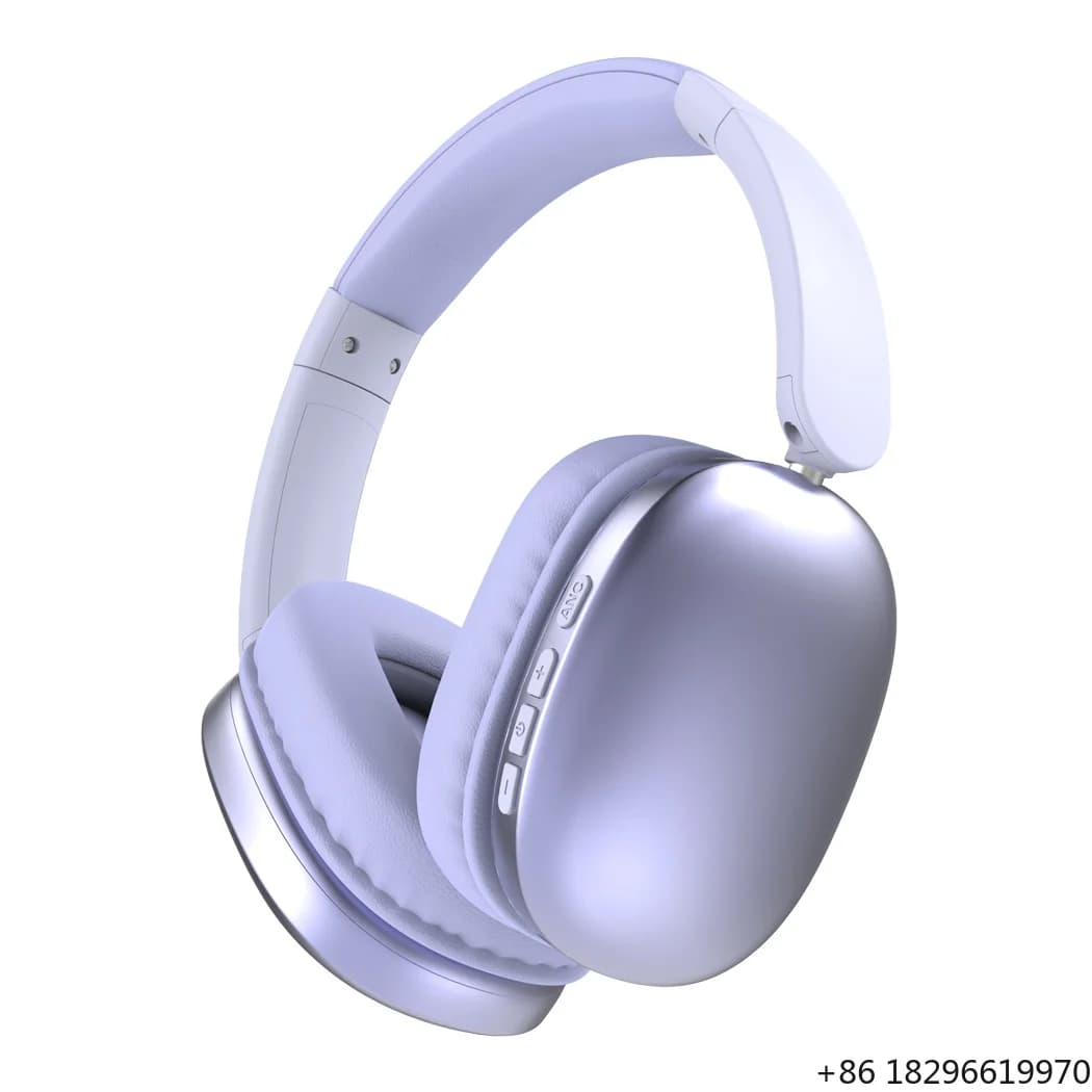 Cuffie Over-Ear con Riduzione del Rumore, Audio Stereo ANC con Microfono, Leggere e Pieghevoli per Telefono, Viaggi e Gaming