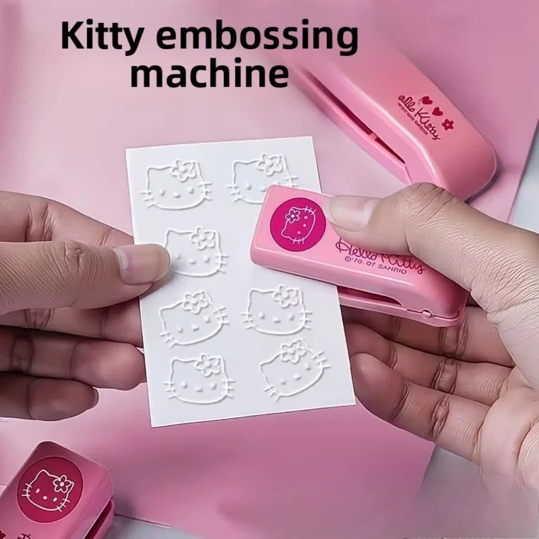 Sanrio Hello Kitty Embosser - Metal hot stamping tool for scrapbooking, craft sealing machine and punches