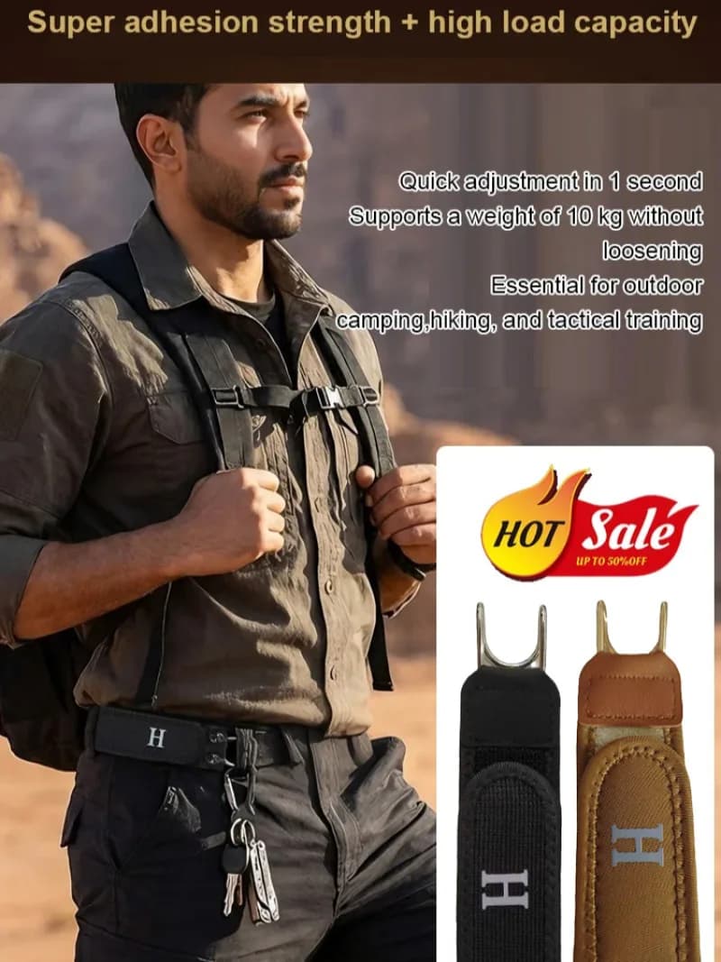 Cintura Tattica Elastica Multifunzione/Militare per Esterni/Uso Quotidiano Unisex con Fibbia a Strappo/Cintura per Uomo