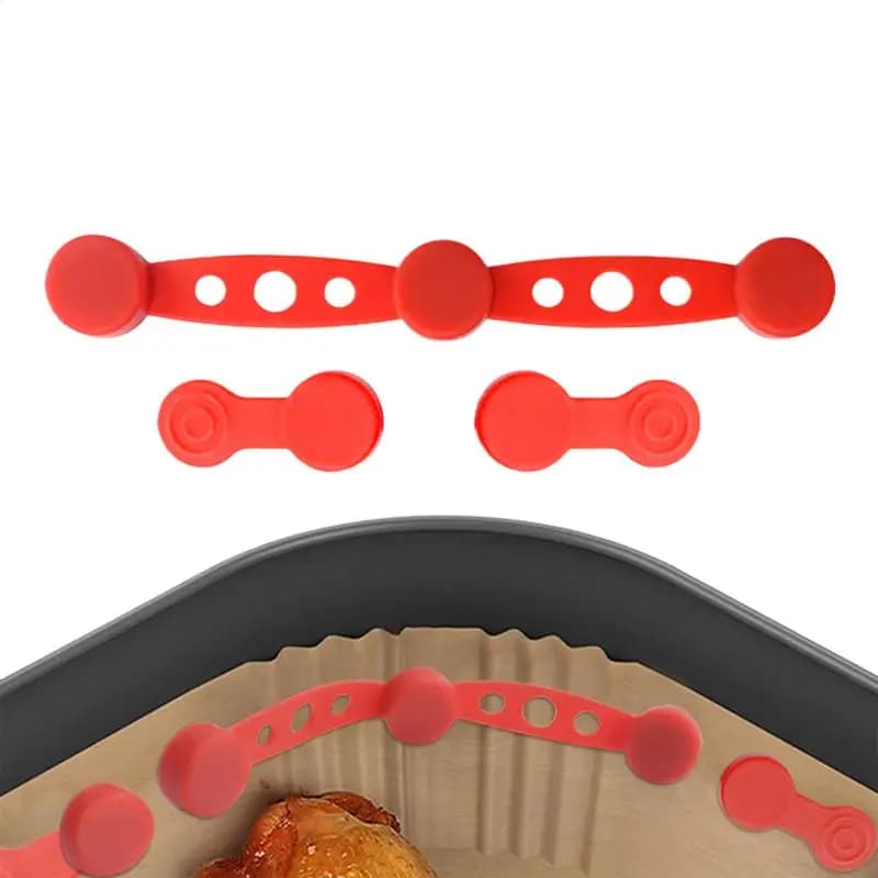 Fibbia magnetica universale per friggitrice ad aria in silicone Chiusura magnetica a clip in silicone a sgancio rapido Fodera per pergamena Porta carta per friggitrice ad aria