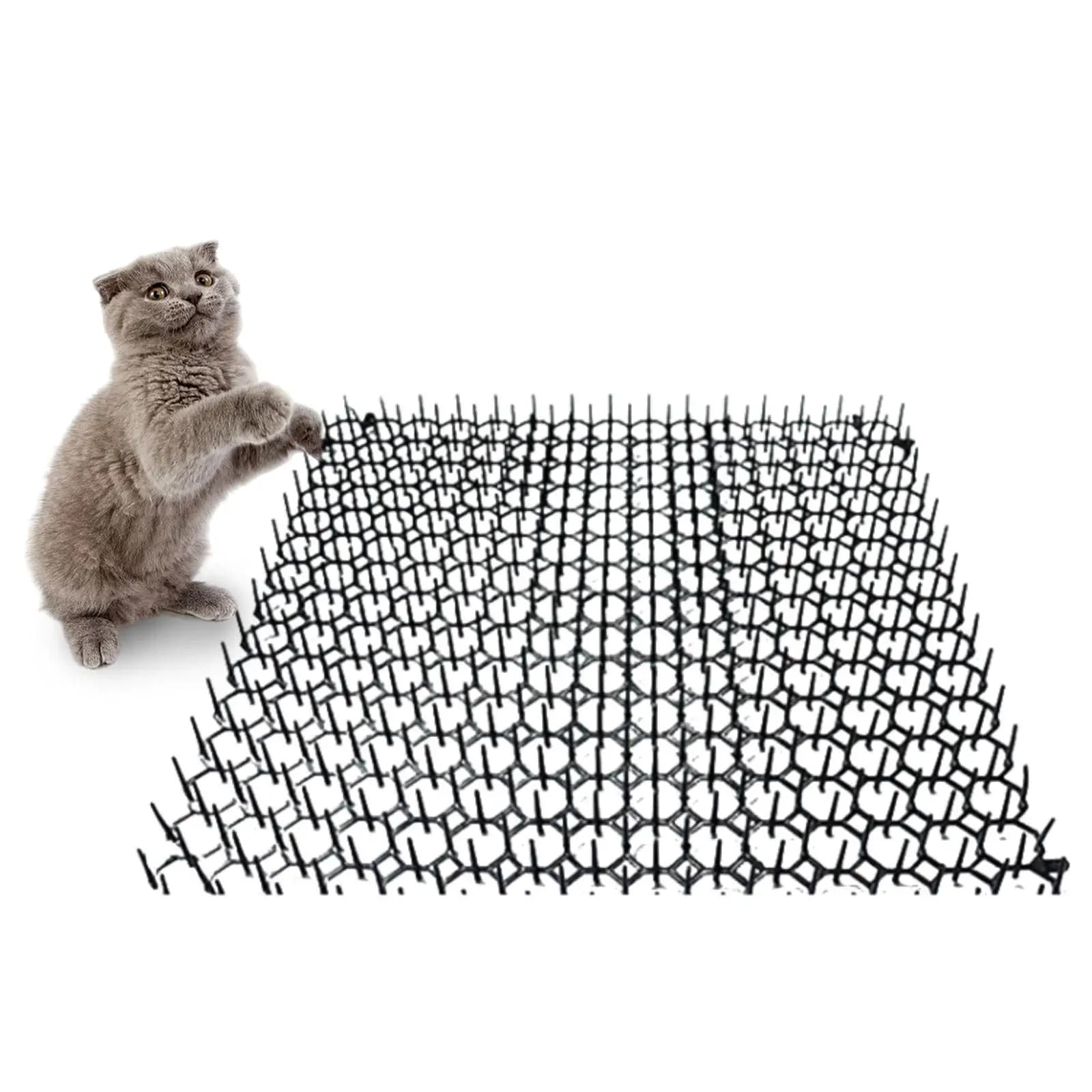 Tappetino anti-scatti per gatti repellente per gatti con punte in PP 34x42 cm Protezione per divano nera per interni ed esterni per fermare lo scavo del cane