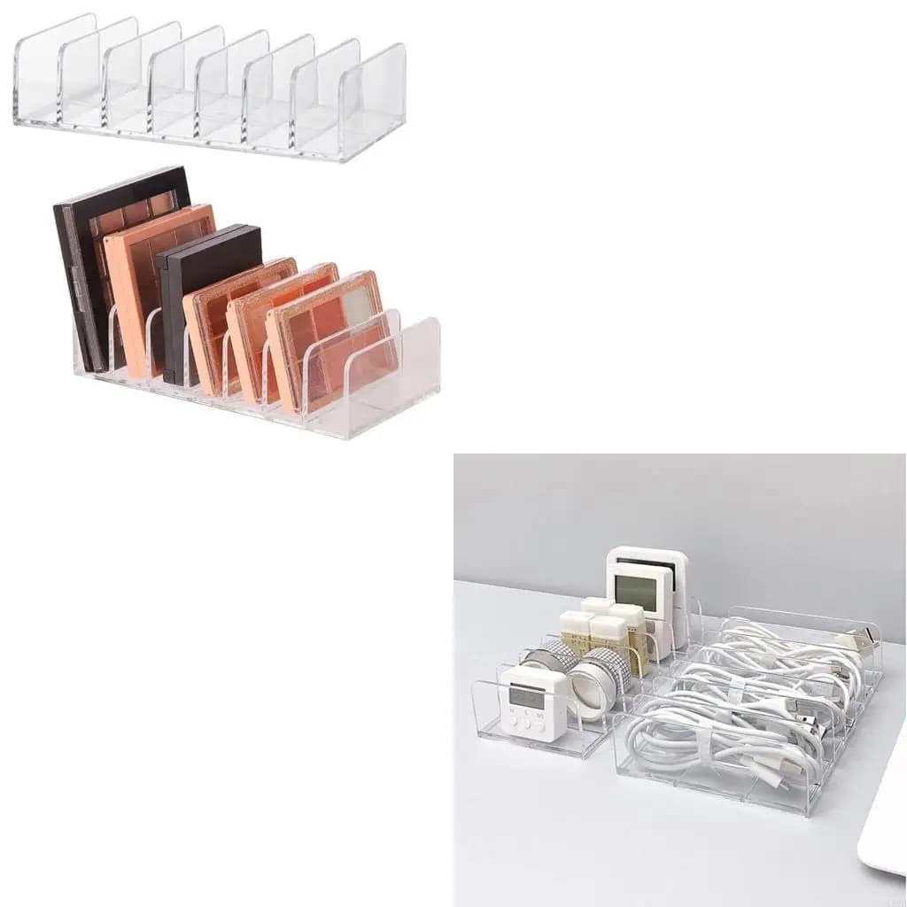 Q22B Eyeshadow Palette 7 celle Vassoio portaoggetti in polvere Cosmetici Rack Trucco