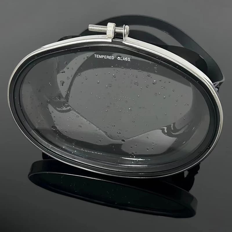 Maschera professionale per apnea e snorkeling - Maschera subacquea panoramica HD con struttura ovale in acciaio inossidabile per adulti