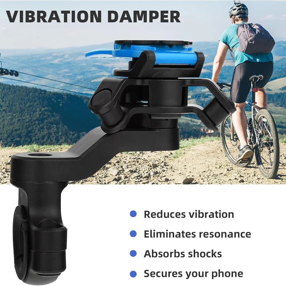 Universal Smartphone Mount with Vibration Shock Absorber for Motorcycle Bicycle Handlebar Trottos Quad Scooter Compatible