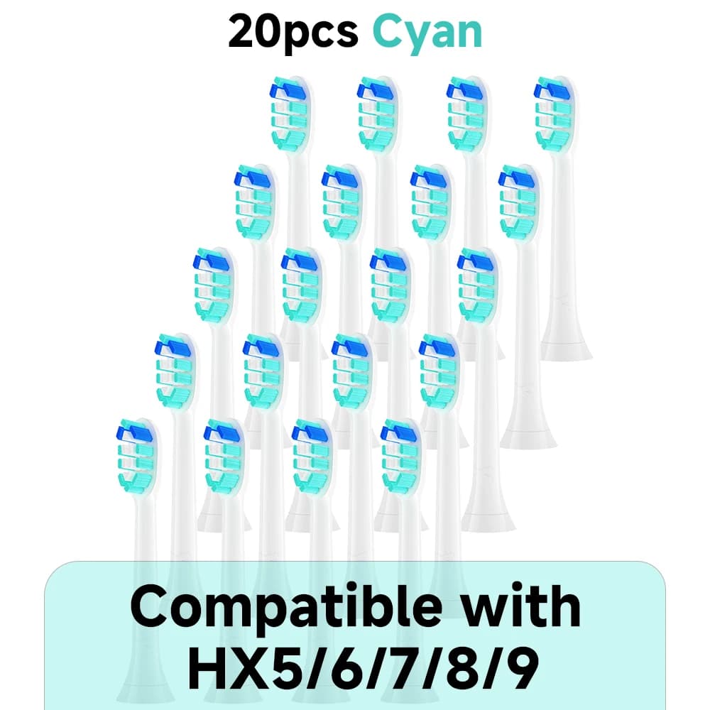 Compatible with PHILIPS HX6231 HX6250 HX6252 HX9334 HX6253 HX6530 HX6064 Sonic electric toothbrush Soft bristles heads