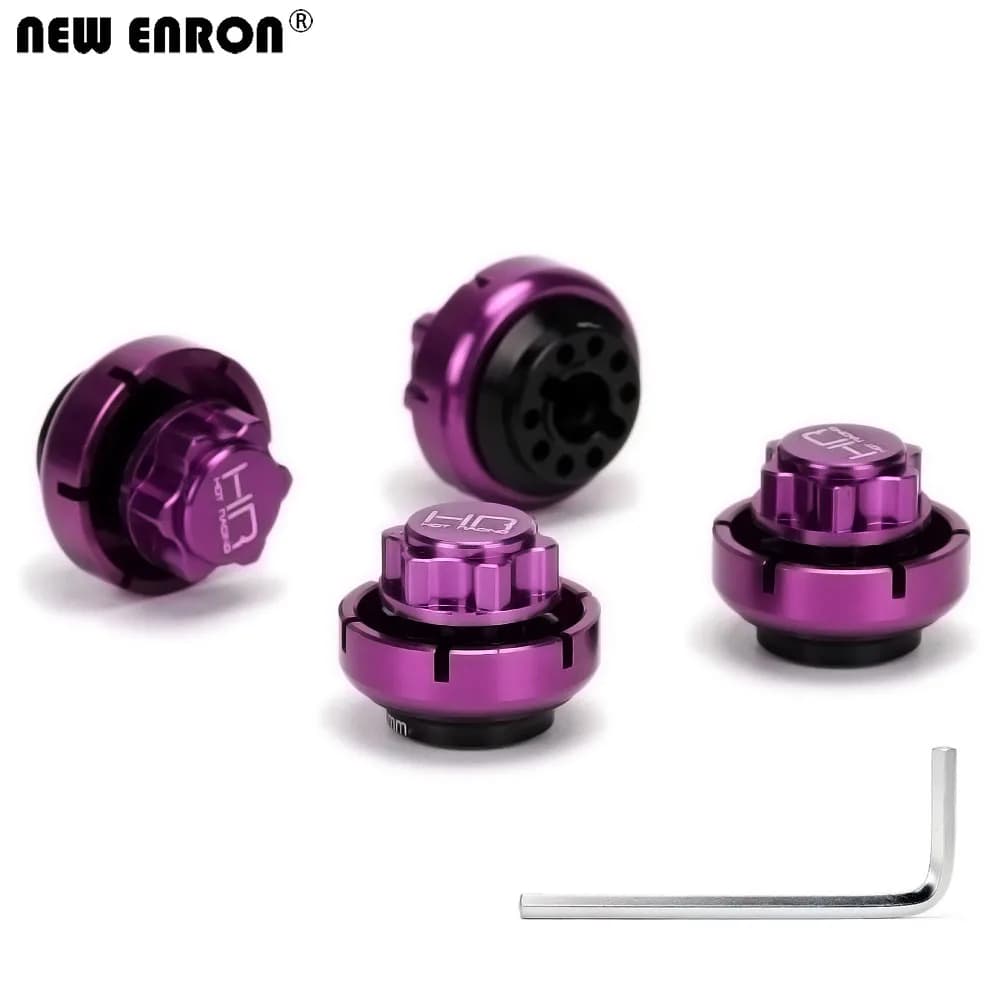 Set di mozzi esagonali CNC Warlock da 17 mm con dadi dentellati da 5 mm per auto RC HPI 1/8 Savage Flux X XL HP