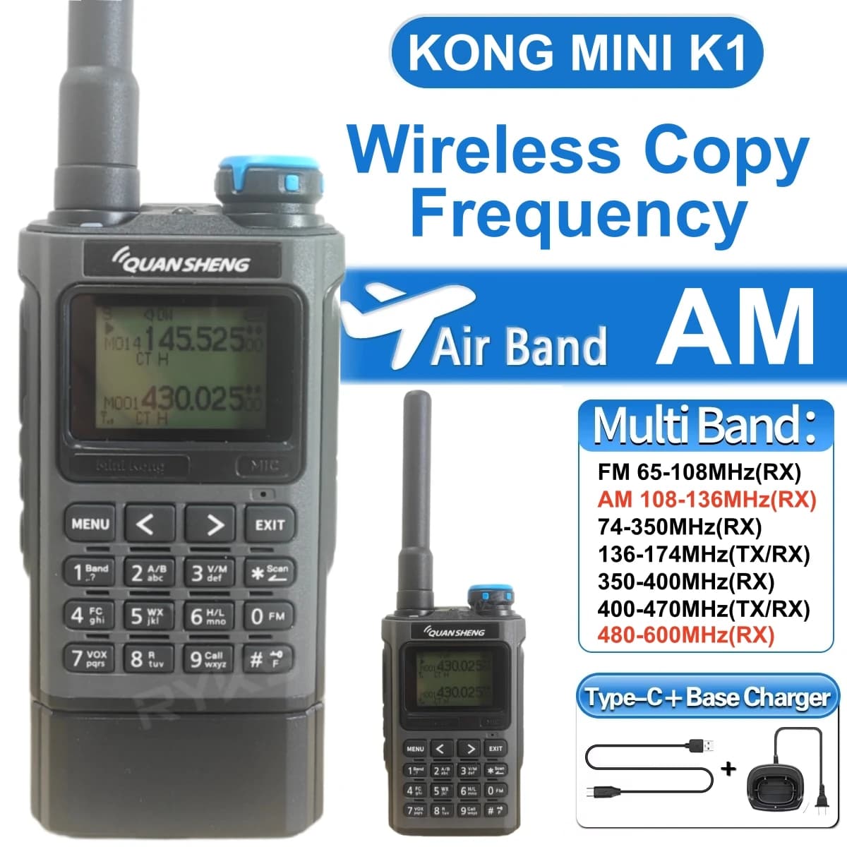 QUANSHENG K1 KONG MINI Walkie Talkie