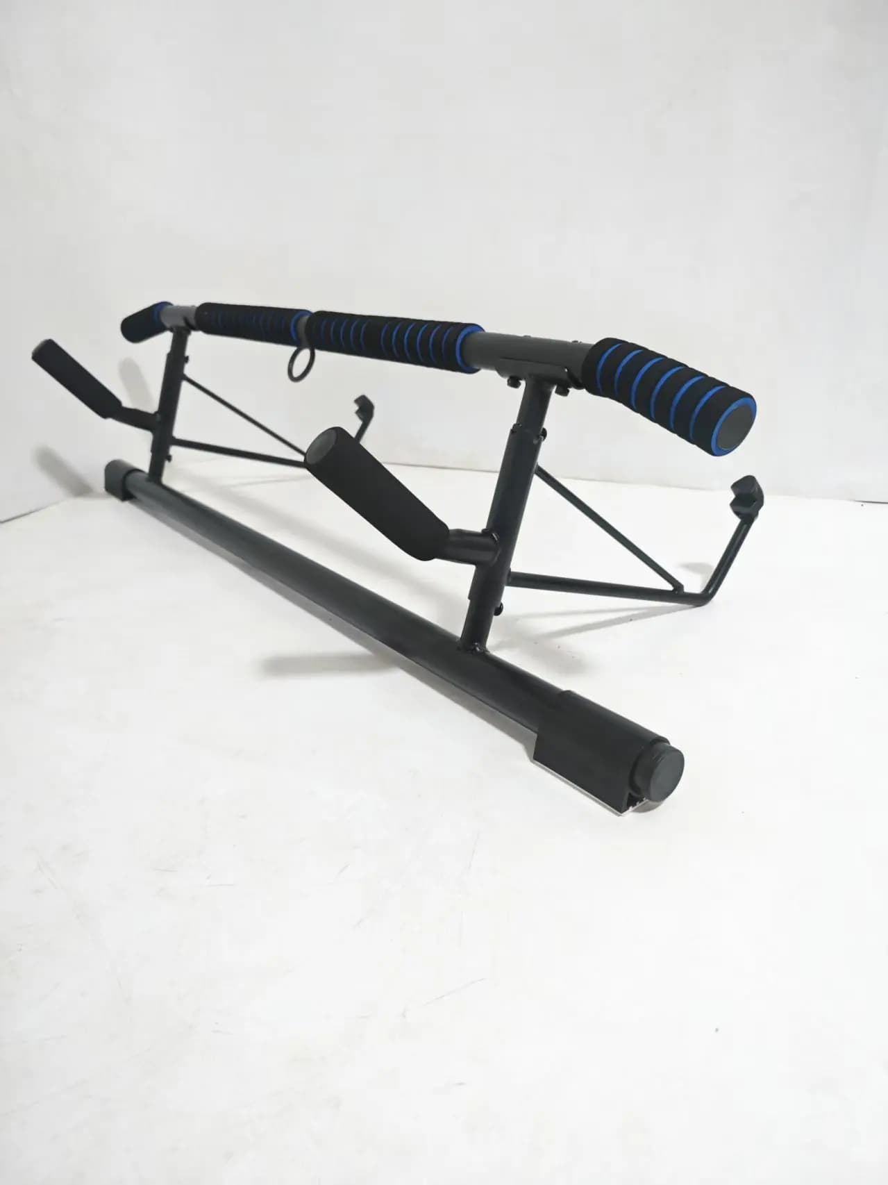 Door traction bar with hook, stable and secure, stainless steel for bodybuilding training