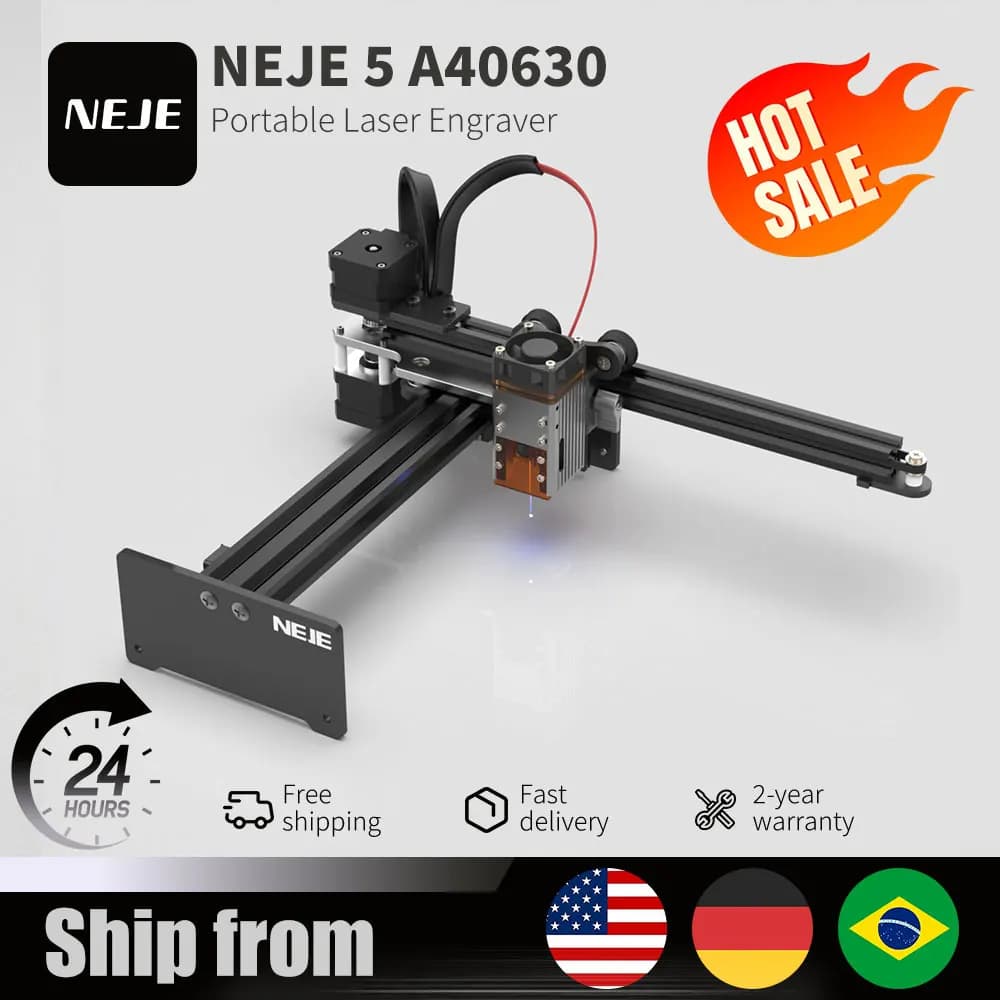 NEJE 5 App for Portable Laser Engraving Off Control Tool for DIY Metal Engraver MDF Wood Plastic Stainless Steel 170x170mm